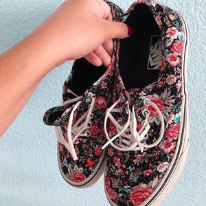 Floral print vans